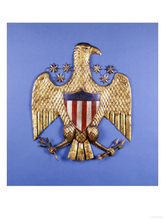 A Gilded Pressed Tin Eagle, American, 20th Century