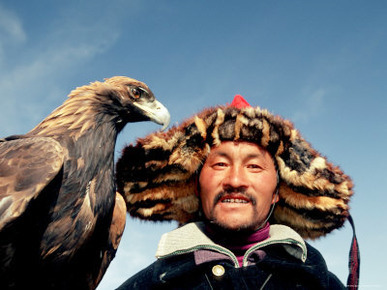 Takhuu Head Eagle Man, Altai Sum, Golden Eagle Festival, Mongolia